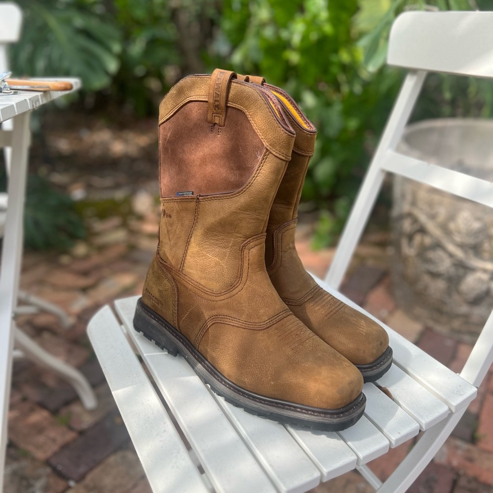 Men's DeWalt Gaucho Steel Toe Leather Cowboy Boots NWOT